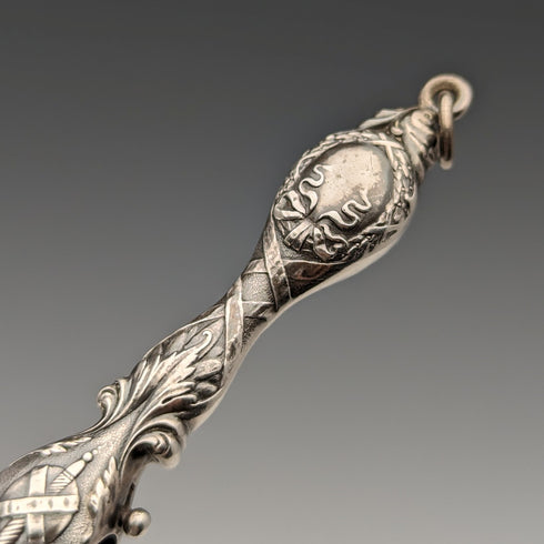 美國古董純銀精美裝飾便攜式折疊眼鏡 Roniet